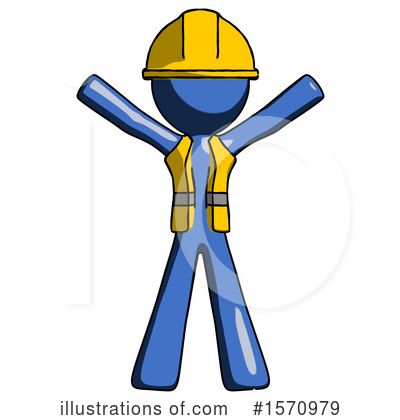 Royalty-Free (RF) Blue Design Mascot Clipart Illustration by Leo Blanchette - Stock Sample #1570979