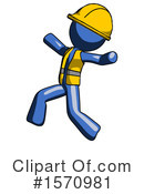 Blue Design Mascot Clipart #1570981 by Leo Blanchette