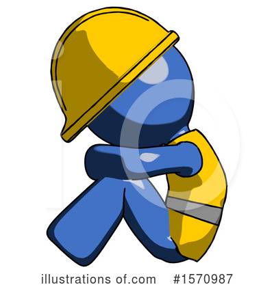 Royalty-Free (RF) Blue Design Mascot Clipart Illustration by Leo Blanchette - Stock Sample #1570987