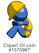 Blue Design Mascot Clipart #1570987 by Leo Blanchette
