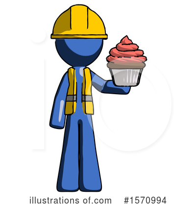 Royalty-Free (RF) Blue Design Mascot Clipart Illustration by Leo Blanchette - Stock Sample #1570994