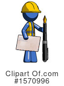 Blue Design Mascot Clipart #1570996 by Leo Blanchette
