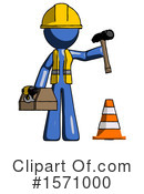 Blue Design Mascot Clipart #1571000 by Leo Blanchette