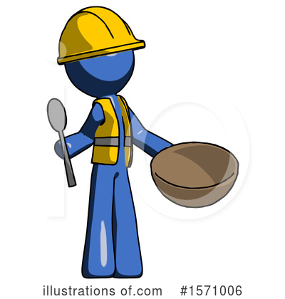 Royalty-Free (RF) Blue Design Mascot Clipart Illustration by Leo Blanchette - Stock Sample #1571006
