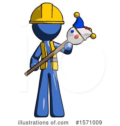 Royalty-Free (RF) Blue Design Mascot Clipart Illustration by Leo Blanchette - Stock Sample #1571009