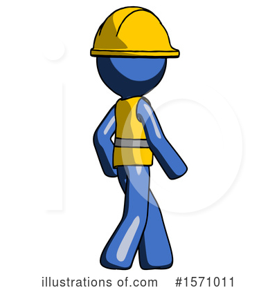 Royalty-Free (RF) Blue Design Mascot Clipart Illustration by Leo Blanchette - Stock Sample #1571011