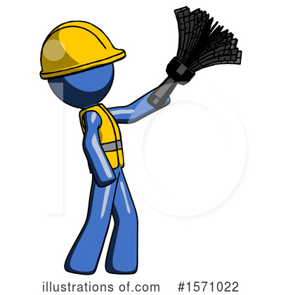 Royalty-Free (RF) Blue Design Mascot Clipart Illustration by Leo Blanchette - Stock Sample #1571022