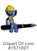 Blue Design Mascot Clipart #1571027 by Leo Blanchette