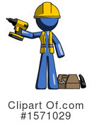 Blue Design Mascot Clipart #1571029 by Leo Blanchette