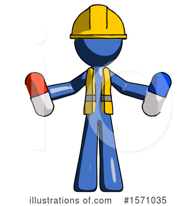 Royalty-Free (RF) Blue Design Mascot Clipart Illustration by Leo Blanchette - Stock Sample #1571035
