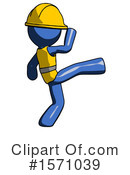 Blue Design Mascot Clipart #1571039 by Leo Blanchette