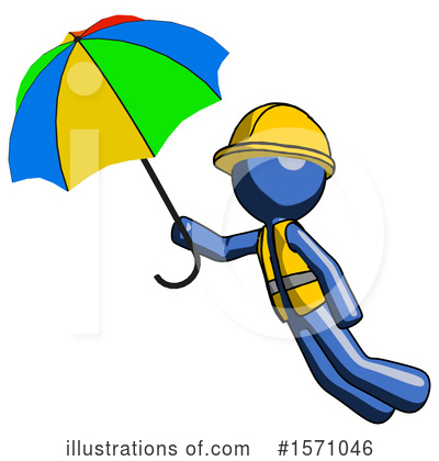 Royalty-Free (RF) Blue Design Mascot Clipart Illustration by Leo Blanchette - Stock Sample #1571046