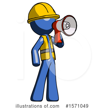 Royalty-Free (RF) Blue Design Mascot Clipart Illustration by Leo Blanchette - Stock Sample #1571049
