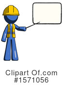 Blue Design Mascot Clipart #1571056 by Leo Blanchette