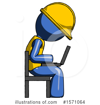 Royalty-Free (RF) Blue Design Mascot Clipart Illustration by Leo Blanchette - Stock Sample #1571064