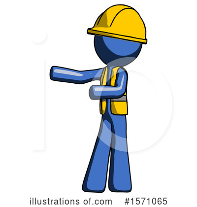 Royalty-Free (RF) Blue Design Mascot Clipart Illustration by Leo Blanchette - Stock Sample #1571065
