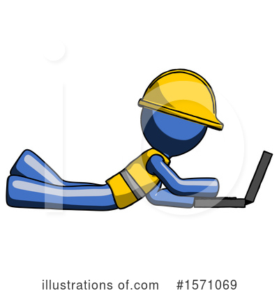 Royalty-Free (RF) Blue Design Mascot Clipart Illustration by Leo Blanchette - Stock Sample #1571069