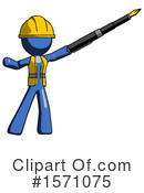 Blue Design Mascot Clipart #1571075 by Leo Blanchette