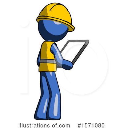 Royalty-Free (RF) Blue Design Mascot Clipart Illustration by Leo Blanchette - Stock Sample #1571080