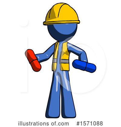 Royalty-Free (RF) Blue Design Mascot Clipart Illustration by Leo Blanchette - Stock Sample #1571088