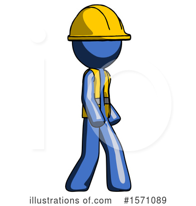 Royalty-Free (RF) Blue Design Mascot Clipart Illustration by Leo Blanchette - Stock Sample #1571089