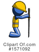 Blue Design Mascot Clipart #1571092 by Leo Blanchette