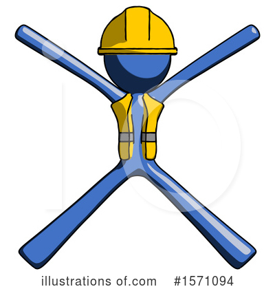 Royalty-Free (RF) Blue Design Mascot Clipart Illustration by Leo Blanchette - Stock Sample #1571094
