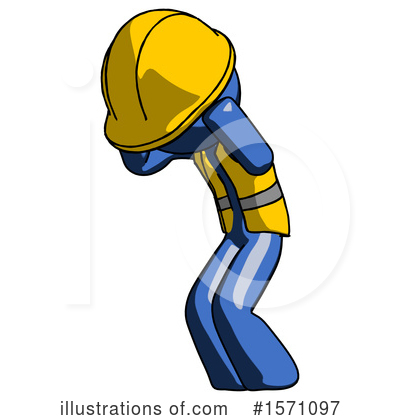 Royalty-Free (RF) Blue Design Mascot Clipart Illustration by Leo Blanchette - Stock Sample #1571097