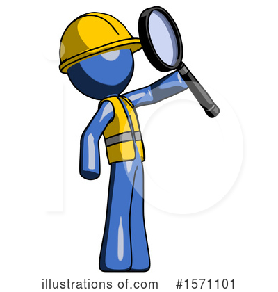 Royalty-Free (RF) Blue Design Mascot Clipart Illustration by Leo Blanchette - Stock Sample #1571101