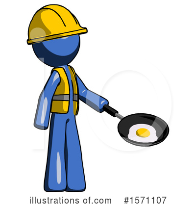 Royalty-Free (RF) Blue Design Mascot Clipart Illustration by Leo Blanchette - Stock Sample #1571107