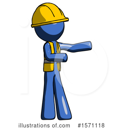 Royalty-Free (RF) Blue Design Mascot Clipart Illustration by Leo Blanchette - Stock Sample #1571118