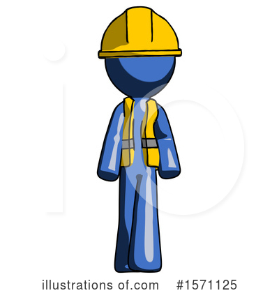 Royalty-Free (RF) Blue Design Mascot Clipart Illustration by Leo Blanchette - Stock Sample #1571125