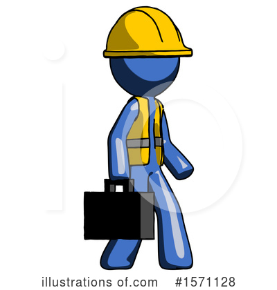 Royalty-Free (RF) Blue Design Mascot Clipart Illustration by Leo Blanchette - Stock Sample #1571128