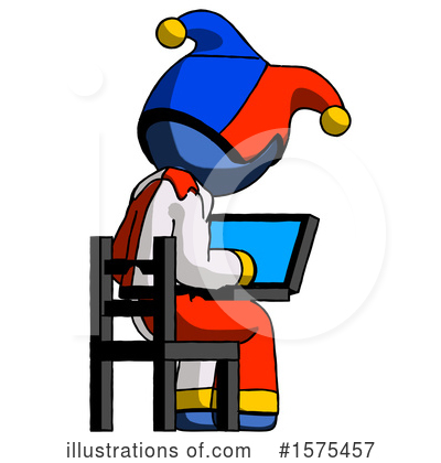Royalty-Free (RF) Blue Design Mascot Clipart Illustration by Leo Blanchette - Stock Sample #1575457