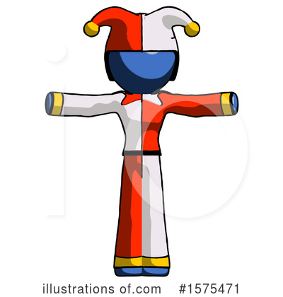 Royalty-Free (RF) Blue Design Mascot Clipart Illustration by Leo Blanchette - Stock Sample #1575471