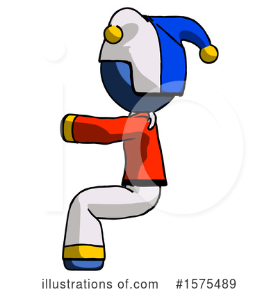 Royalty-Free (RF) Blue Design Mascot Clipart Illustration by Leo Blanchette - Stock Sample #1575489