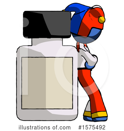 Royalty-Free (RF) Blue Design Mascot Clipart Illustration by Leo Blanchette - Stock Sample #1575492