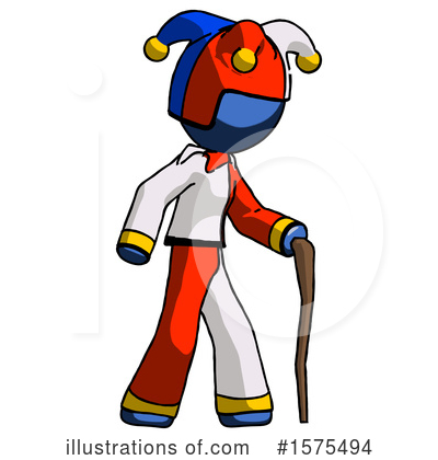 Royalty-Free (RF) Blue Design Mascot Clipart Illustration by Leo Blanchette - Stock Sample #1575494