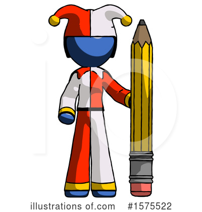 Royalty-Free (RF) Blue Design Mascot Clipart Illustration by Leo Blanchette - Stock Sample #1575522