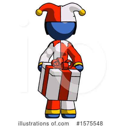 Royalty-Free (RF) Blue Design Mascot Clipart Illustration by Leo Blanchette - Stock Sample #1575548