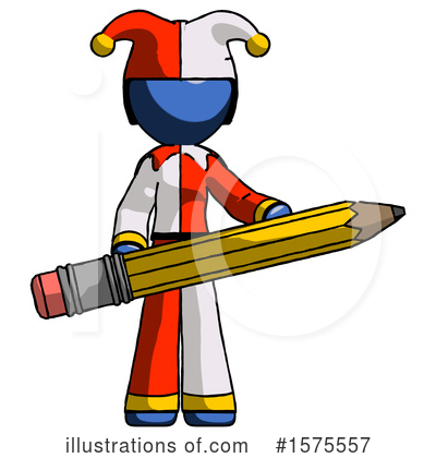 Royalty-Free (RF) Blue Design Mascot Clipart Illustration by Leo Blanchette - Stock Sample #1575557