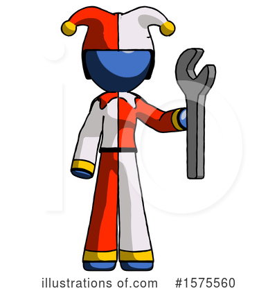 Royalty-Free (RF) Blue Design Mascot Clipart Illustration by Leo Blanchette - Stock Sample #1575560