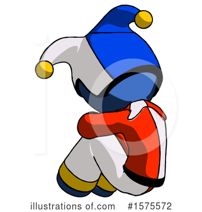 Royalty-Free (RF) Blue Design Mascot Clipart Illustration by Leo Blanchette - Stock Sample #1575572