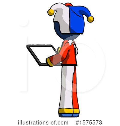 Royalty-Free (RF) Blue Design Mascot Clipart Illustration by Leo Blanchette - Stock Sample #1575573