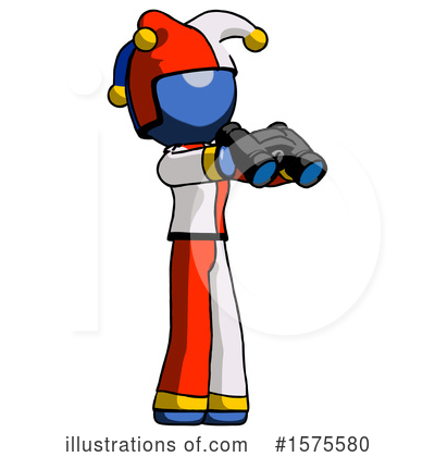 Royalty-Free (RF) Blue Design Mascot Clipart Illustration by Leo Blanchette - Stock Sample #1575580