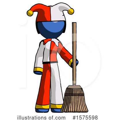 Royalty-Free (RF) Blue Design Mascot Clipart Illustration by Leo Blanchette - Stock Sample #1575598