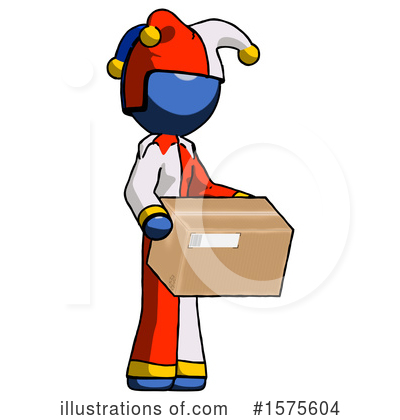 Royalty-Free (RF) Blue Design Mascot Clipart Illustration by Leo Blanchette - Stock Sample #1575604