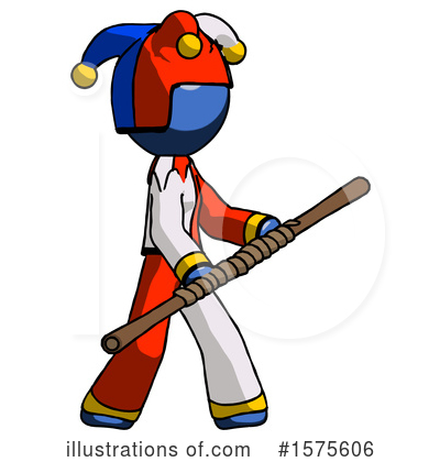 Royalty-Free (RF) Blue Design Mascot Clipart Illustration by Leo Blanchette - Stock Sample #1575606