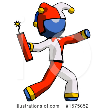 Royalty-Free (RF) Blue Design Mascot Clipart Illustration by Leo Blanchette - Stock Sample #1575652