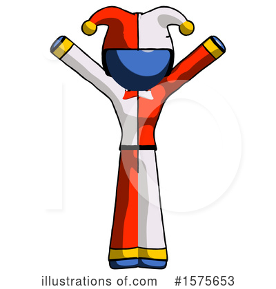 Royalty-Free (RF) Blue Design Mascot Clipart Illustration by Leo Blanchette - Stock Sample #1575653